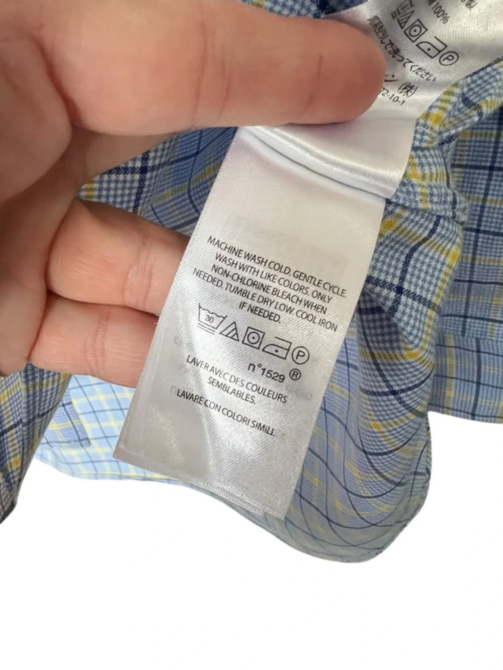 Polo Ralph Lauren Slim Fit Plaid Button Down Shirt Blue Yellow XL